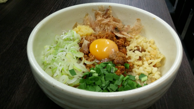 期間限定、台湾まぜそば、塩だれ細麺仕立て限定販売中！