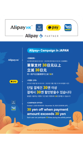 Alipay(アリペイ)キャンペーン！！
